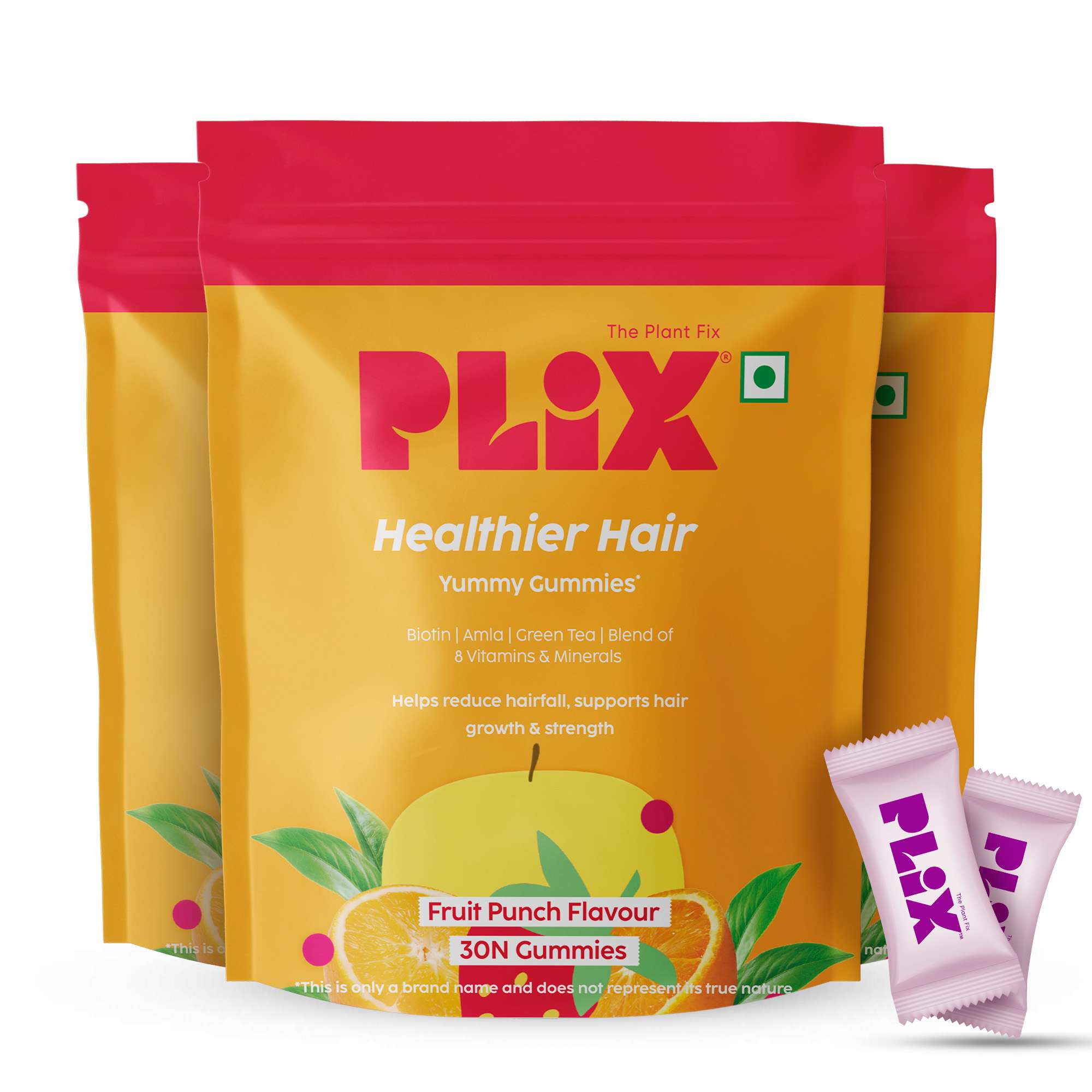 Buy Hair Gummies & Boost Hair Health with 40mcg Biotin - 30gm | Plix