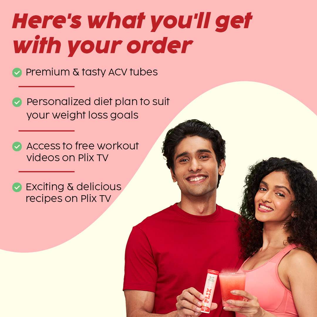 Buy Apple Cider Vinegar (ACV) Tablets For Weight loss Plix