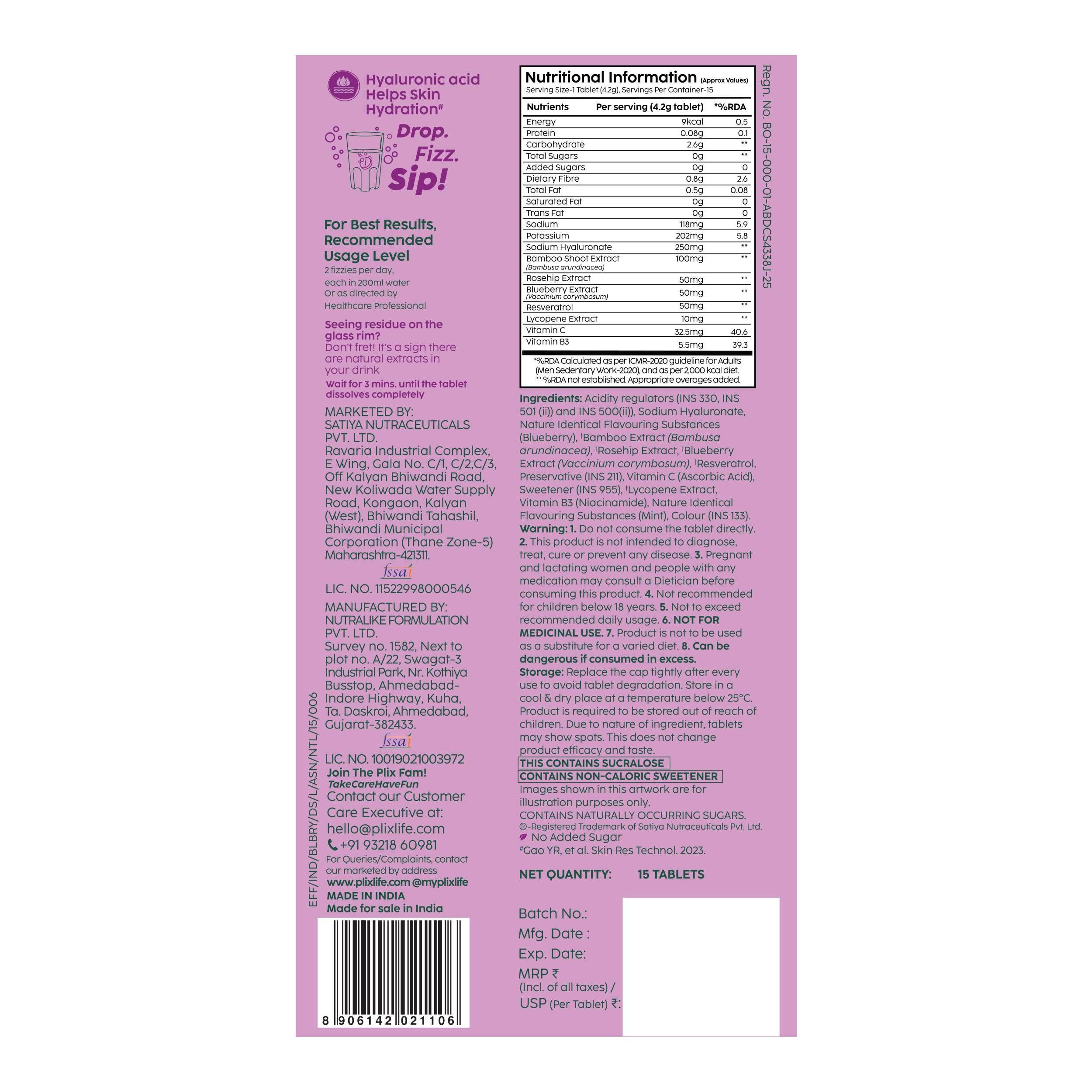 Shop Glutathione Effervescent Tablets for Glowy, Dewy Skin | Plix