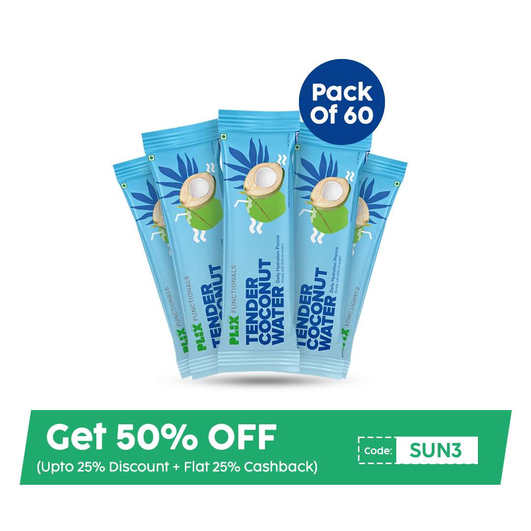 Get Plix Tender Coconut Water Powder For Daily Hydration & Healthy Skin