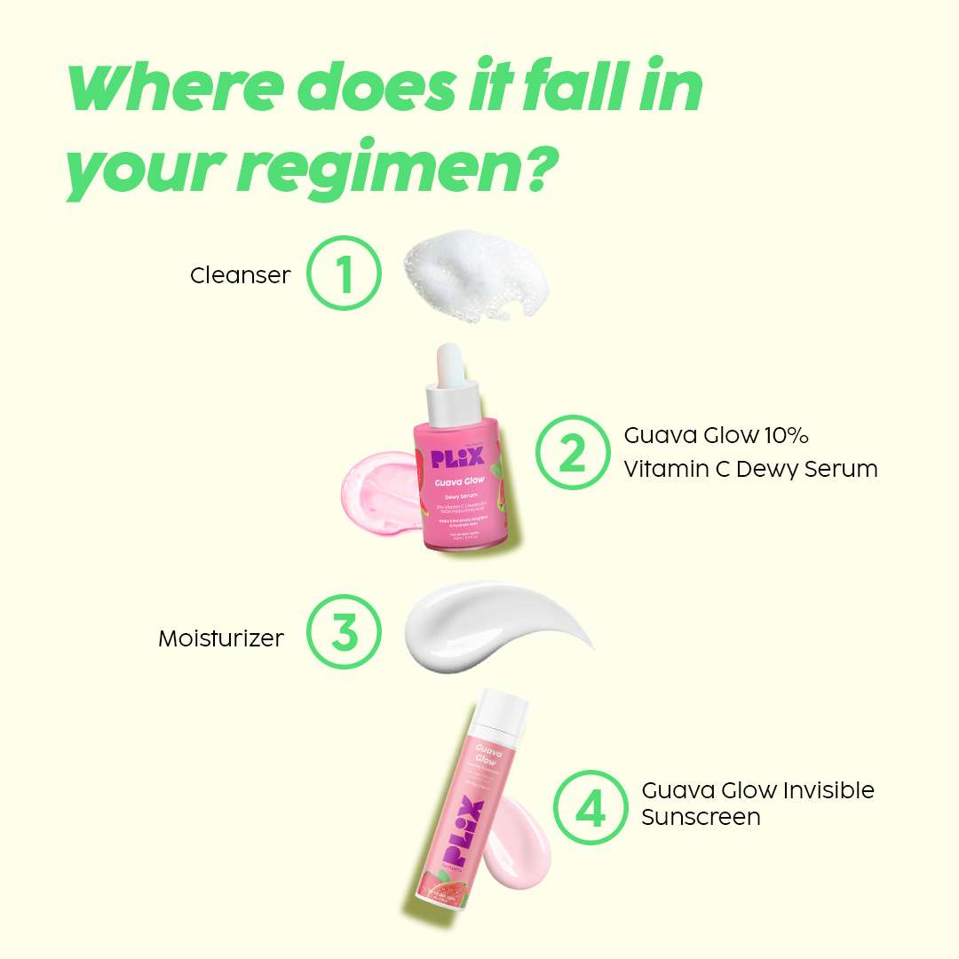 Get Plix 10% Guava Vitamin C Serum for Brighter & Glowing Skin