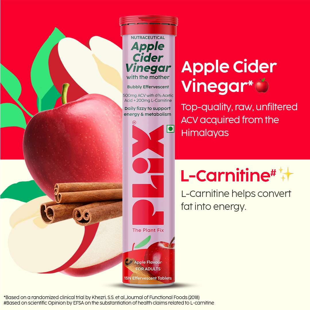 apple cider vinegar with l carnitine L-Carnitine Apple Cider Vinegar Effervescent: Helps turn fat into energy
